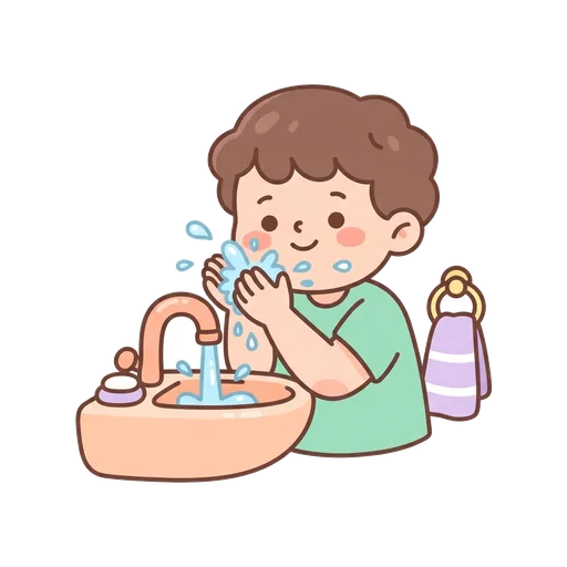 Wash face