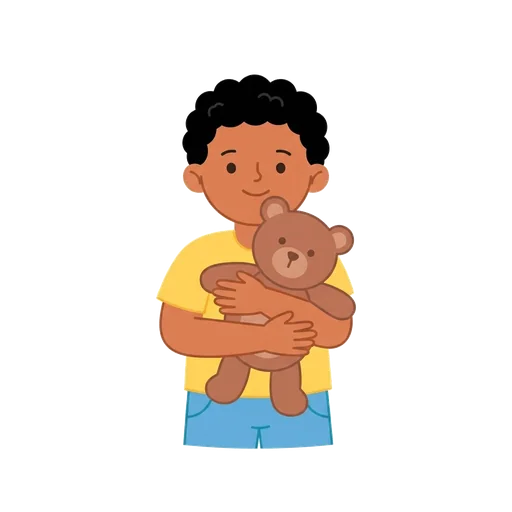 Hug a soft toy